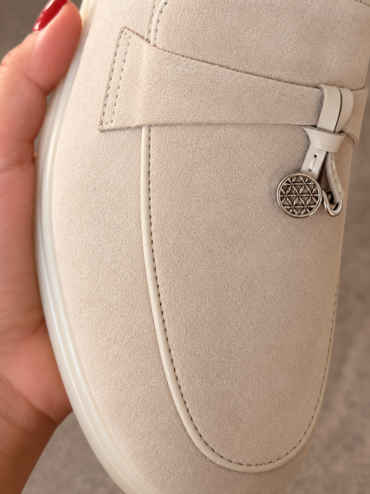 Мокасини от естествен велур PEPE Beige luxe Мокасини от естествен велур PEPE Beige luxe